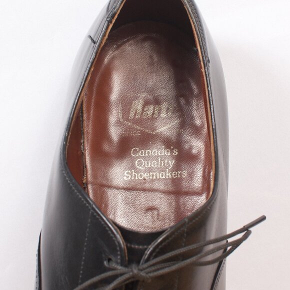Hartt 11.5 C Black Leather Calfskin Captoe Oxford Shoe - Picture 5 of 9